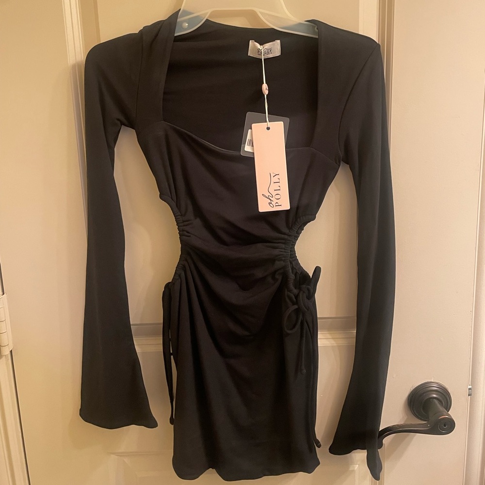 Oh Polly HARI long sleeve cut out dress